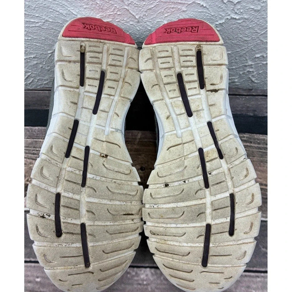 Reebok YourFlex Running Shoes Womens 7.5 Gray Pink Athletic Sneakers 039501 414